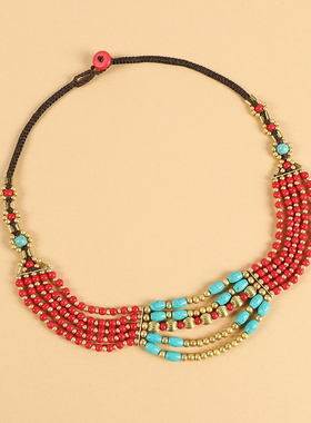 原创复古异域风藏式尼泊尔项链女