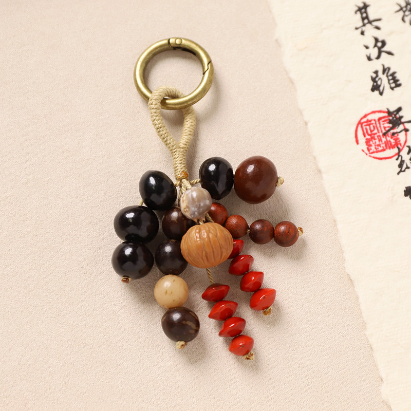 手工编织天然满愿种子包包挂件植物菩提子钥匙扣复古新中式包挂饰,淘宝优惠券,粉丝福利购,淘宝优惠卷