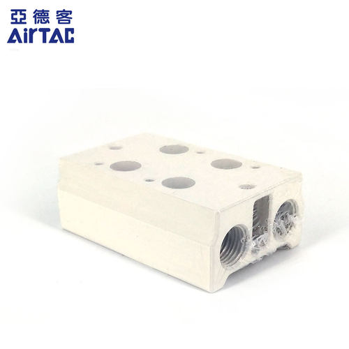 亚德客电磁阀底座3V100M/200M-2F/3F/4F/5F/6F/7F/8F/10F汇流排 - 图1