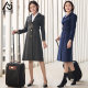 Stewardess work clothes woolen winter waist waist professional wear