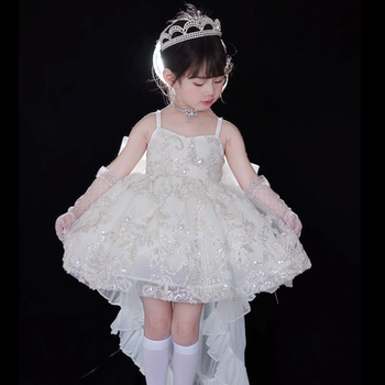 ເດັກຍິງດົນຕີຫ້ອງ princess dress Lolita wedding dress ວັນເດືອນປີເກີດຫາງ dress Zhao Lusi ແບບດຽວກັນ dress ຂອງເດັກນ້ອຍ