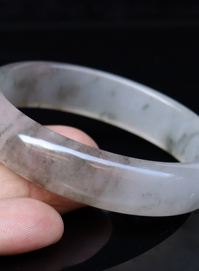 天然玉石桂林鸡血玉石手镯贵妃料上朗料62*16*7mm47g有铁离子