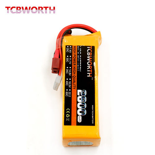 航模锂电池 4S 14.8V 1800 2200 3000mah 遥控机玩具车 - 图1