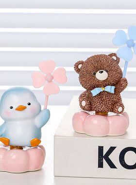 情绪管理可爱动物摆件家居工位