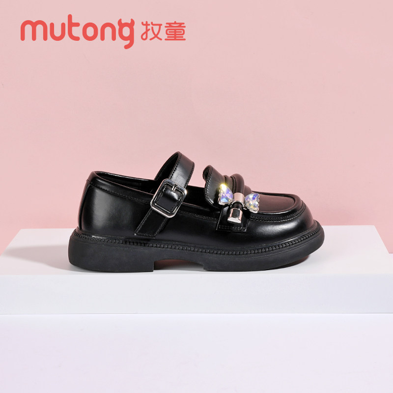 牧童女童公主鞋2024春秋小皮鞋单鞋黑色软底鞋子秋季配礼服小女孩,淘宝优惠券,粉丝福利购,淘宝优惠卷