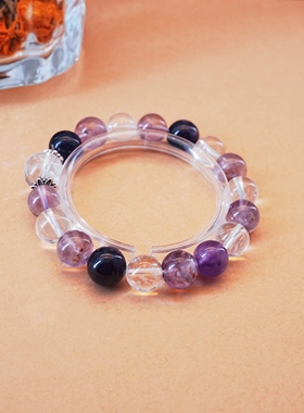 天然庆祥泰新款上市新鲜出炉紫水晶手串平安显白手链节日礼物女
