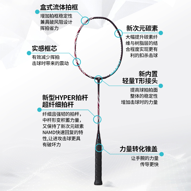 YONEX/尤尼克斯正品天斧AX100ZZ高端进攻型yy羽毛球拍Tour/Game版-图3