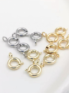 14k18k包金保色弹簧扣手链diy
