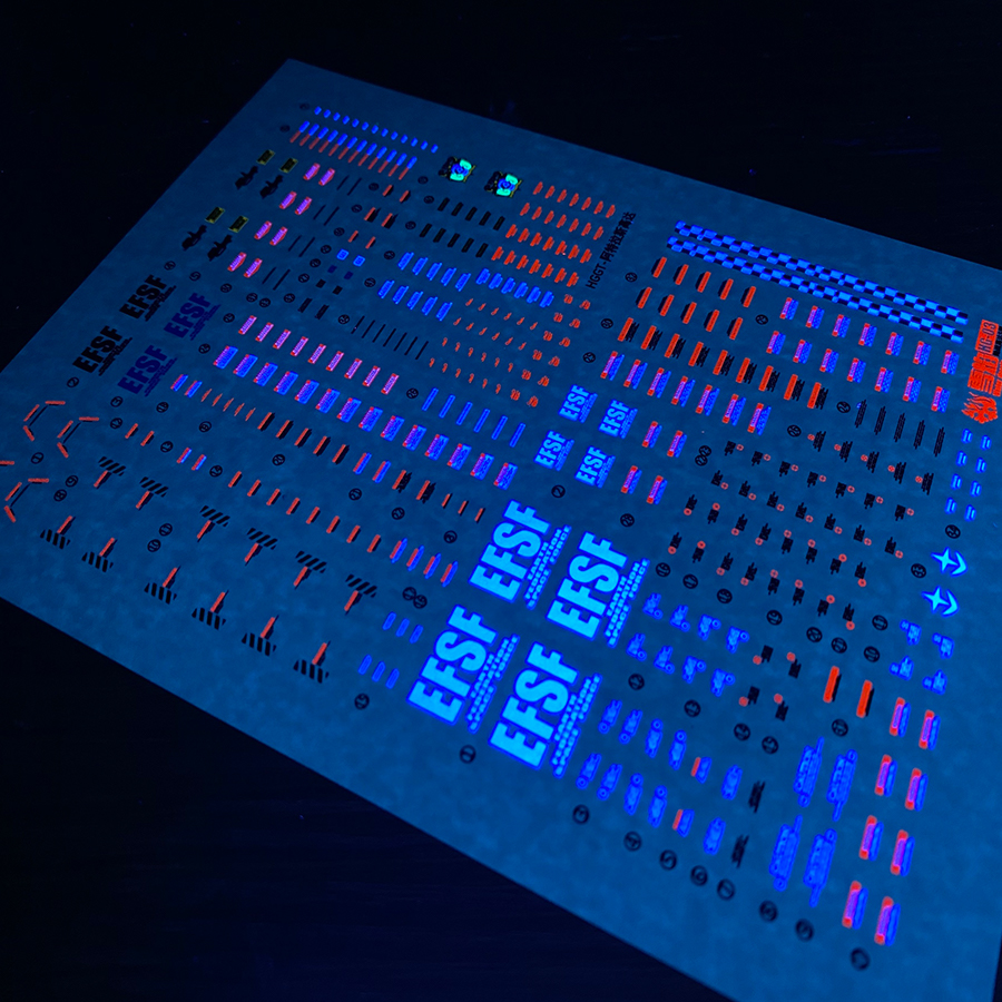 雪焰 HG 1/144 雷霆宙域 陆地S型+阿特拉斯 2in1 高达 荧光水贴纸 - 图1