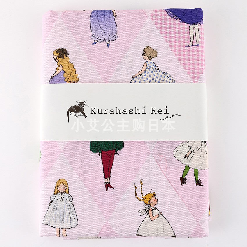 日本进口纯棉牛津布料Kurahashi Rei 女孩春夏秋冬垫仓乔伶衣面料 - 图1