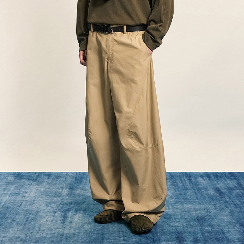 [马家辉同款]商场同款速写男装25秋新品宽松海螺裤时尚9P7E14640,淘宝优惠券,粉丝福利购,淘宝优惠卷