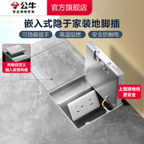 Bull Ground Jack Socket Invisible Flush Flush Ground Floor Home Ground Floor Socket Bring Your Own Bottom Case