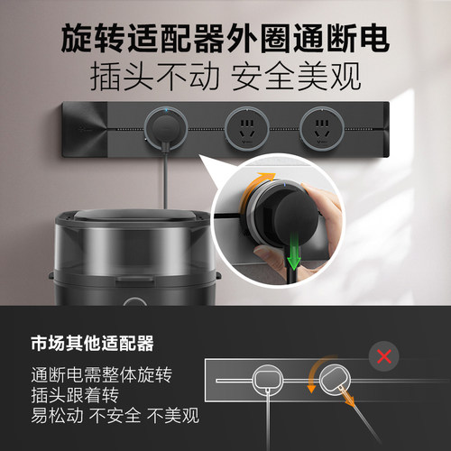 公牛可移动嵌入式轨道插座导轨厨房客厅卧室无线暗装家用插排 - 图2