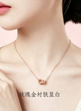环环相扣项链女款26新款轻奢高级