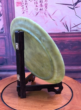 工艺创意中式风圆形挂盘送支架