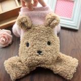 Собачья одежда осенью и зимой, утолщенная четвероногий одежда в медведь плюшевого бишона, зимнее хлопковое пальто, маленькая собака теплый и бархатный костюм