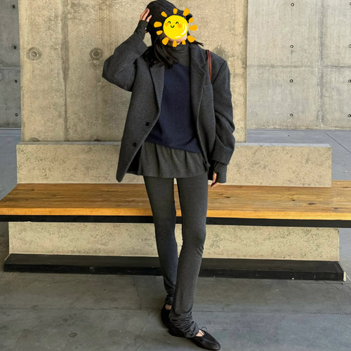 羊皮版~肯豆同款row风蝴蝶结芭蕾舞单鞋女巨软浅口平底褶皱奶奶鞋 - 图1