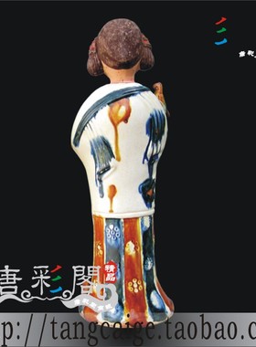 唐三彩做旧高仿古仕女高水旺贵妃送财送礼陶瓷工艺中国风礼品