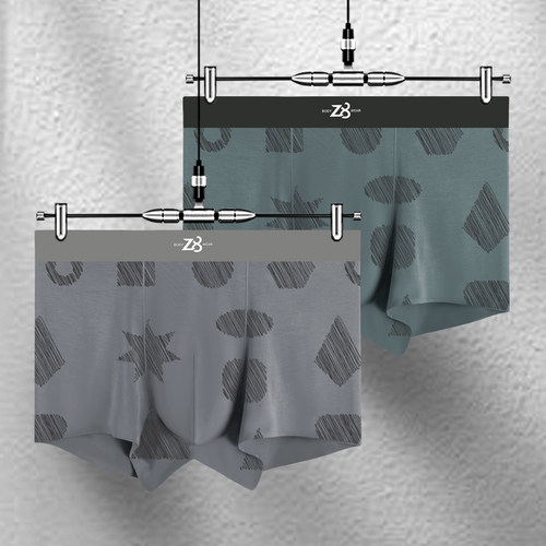 Z8无痕男士内裤男生四角裤莫代尔青中年宽松运动透气吸汗不卷边潮 - 图1