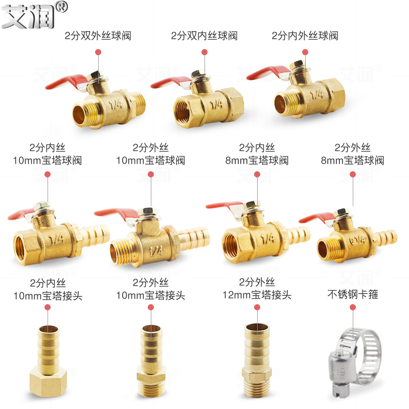 2分转4分接头大小头水管四分内丝变外丝二分内外丝压力表补芯两分 - 图2