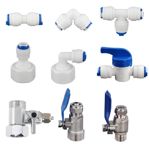 净水器2分3分快接接头转接头直头饮水机PE管配件活接4分6分内螺纹 - 图0