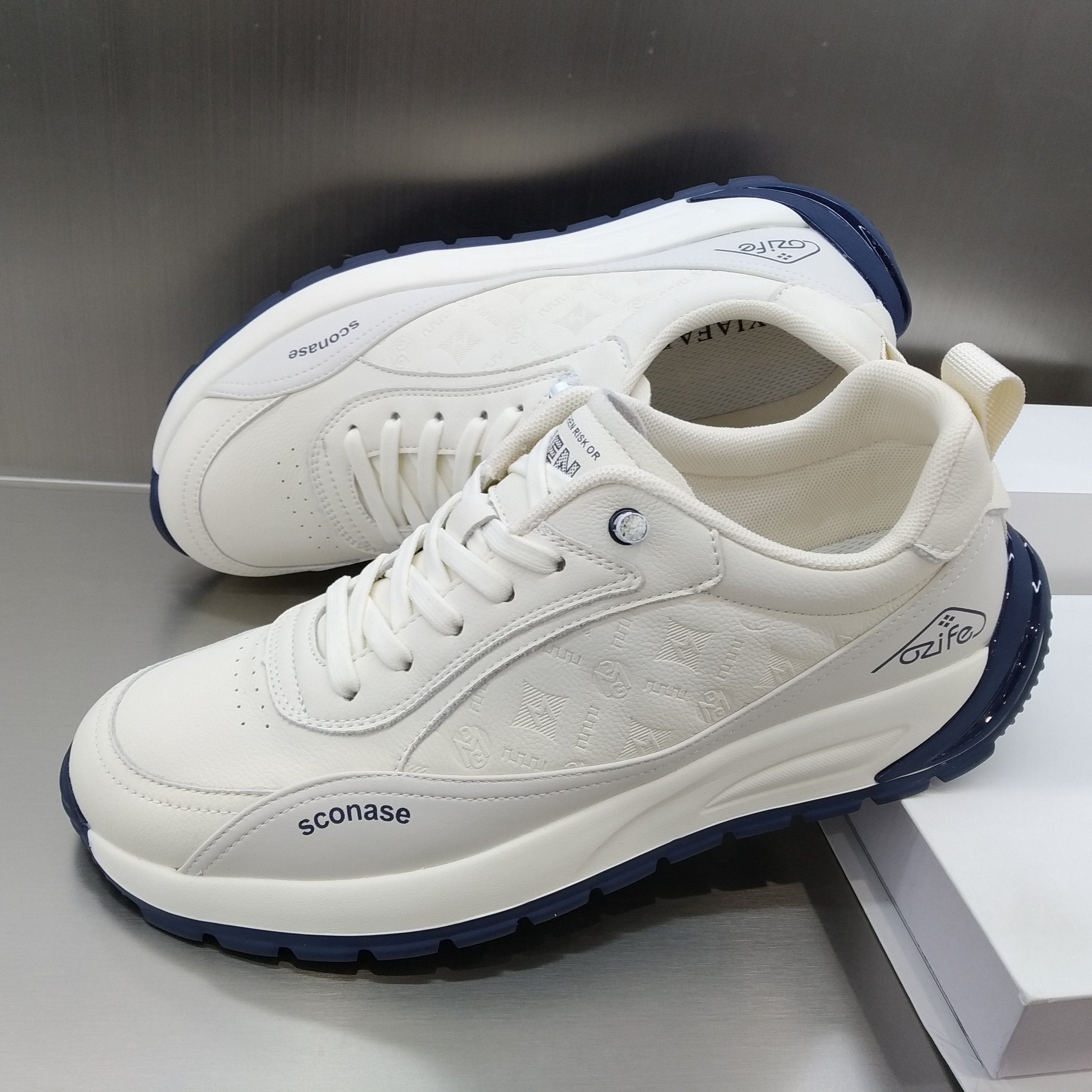 夏发真皮男鞋2026新款春季休闲鞋男士皮鞋软底板鞋小白鞋运动鞋潮,淘宝优惠券,粉丝福利购,淘宝优惠卷