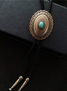 韩领绳波洛男士宝石水晶