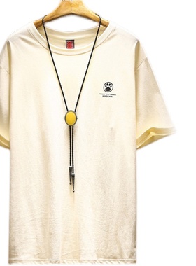 土酷小众长款波洛项链短袖男士