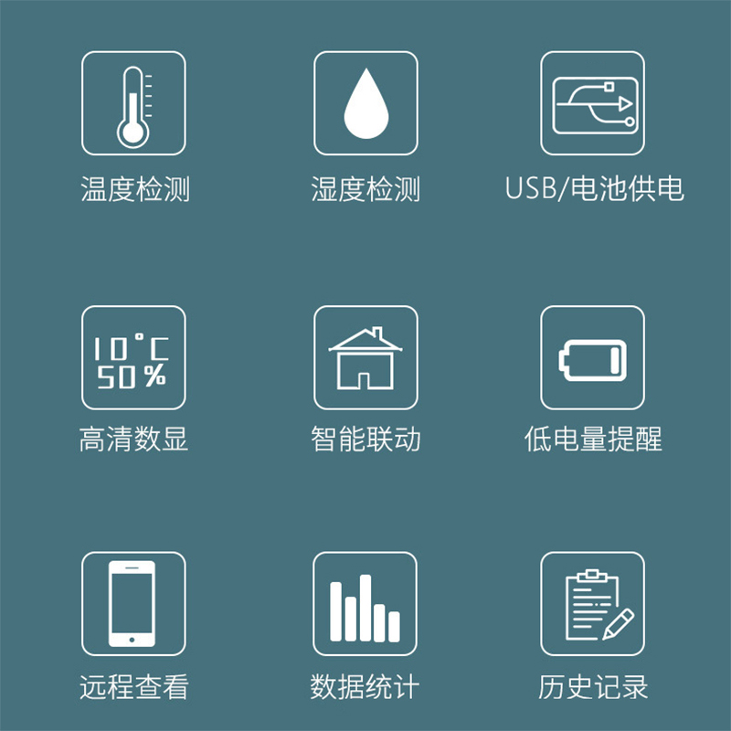 涂鸦智能无线温湿度计室内家用准确WiFi联网大棚婴儿房客厅壁挂式