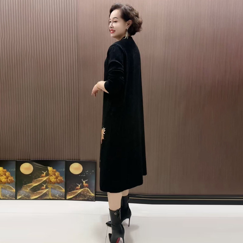 国风秋冬中老年妈妈装针织改良旗袍连衣裙气质减龄宽松遮肉毛衣裙,淘宝优惠券,粉丝福利购,淘宝优惠卷