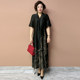 Loose large size 200 Jin [Jin equals 0.5 kg] silk dress in summer new fashionable and fashionable high-end Chinese style slimming over-knee long skirt
