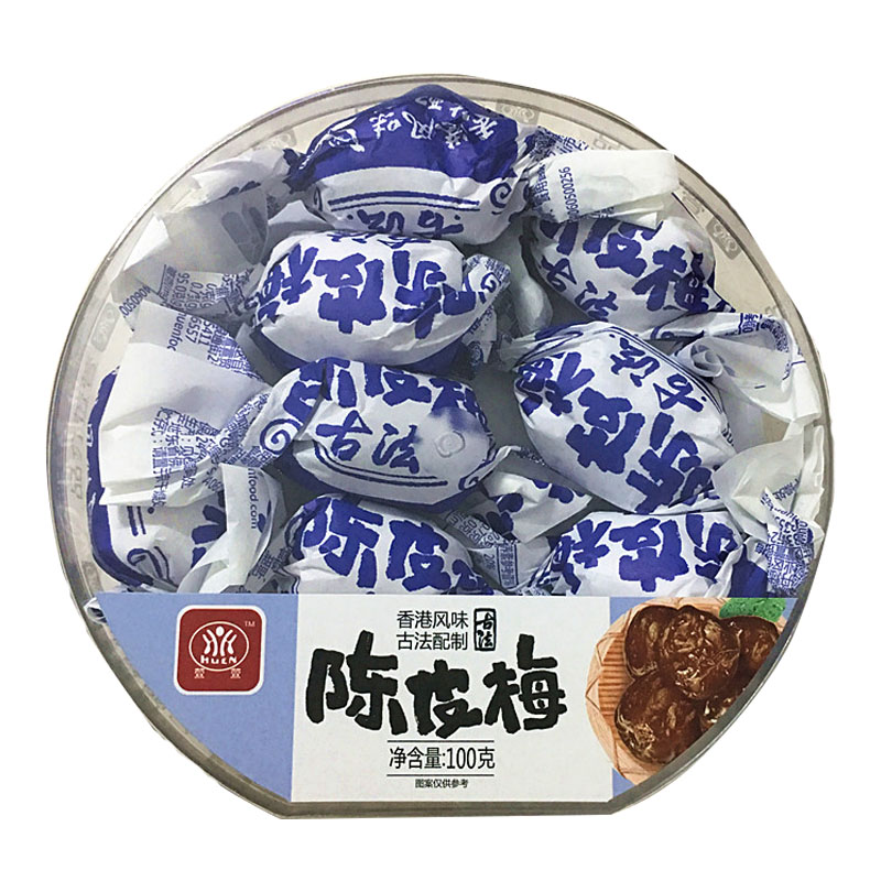 香港风味 古法陈皮梅柠檬加应子100克X3  化核梅子李子糖蜜饯零食 - 图3