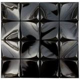 Трехмерная металлическая самоклеющаяся черная мозаика на стену из нержавеющей стали, в 3d формате, зеркальный эффект
