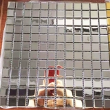 Серебряная стеклянная мозаика, касса для отеля, декор, зеркальный эффект