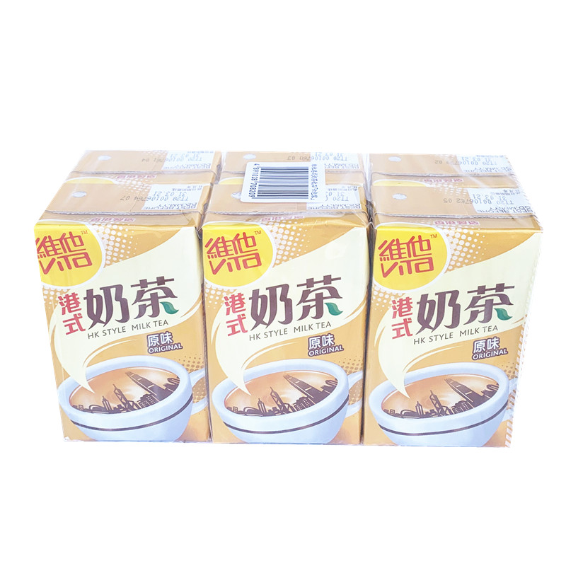香港进口茶饮料维他港式奶茶饮品250ml x6盒维他果汁即饮奶茶盒装