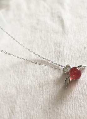 颗颗带光月光石银猫项链