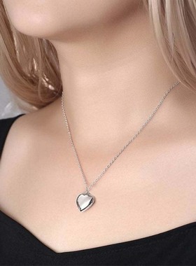 可打开同学钛钢照片特惠吊坠项链