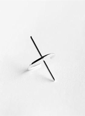 十字架纯银无耳洞手链戒指特惠