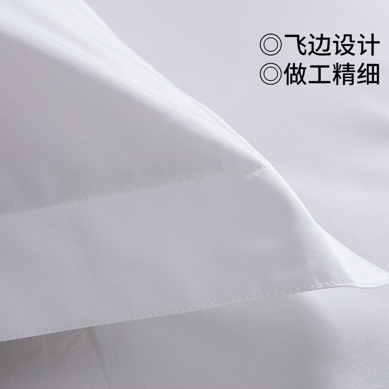 酒店宾馆专用枕套纯白色全棉纯棉提花枕头套单件布草白色床上用品 - 图1