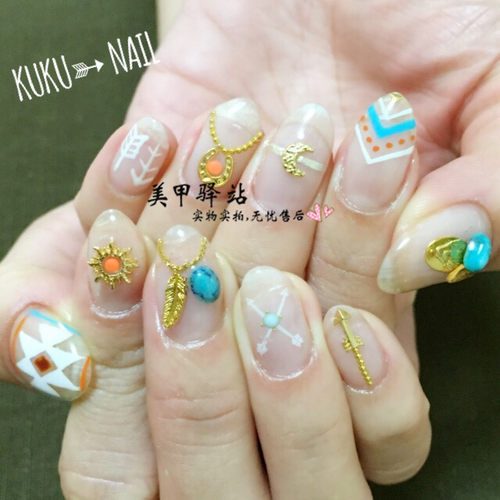DIY美甲装饰  金银钢珠链条 珠条  2元40厘米 - 图1
