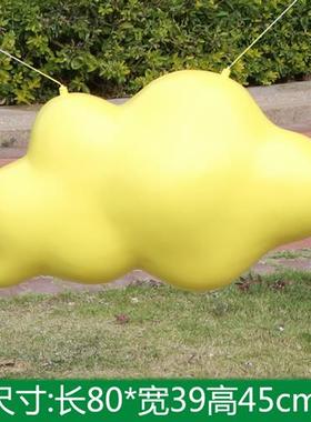 客厅仿真云朵壁挂羽毛雕塑模型热气球吊挂装饰白云摆件酒店背景墙