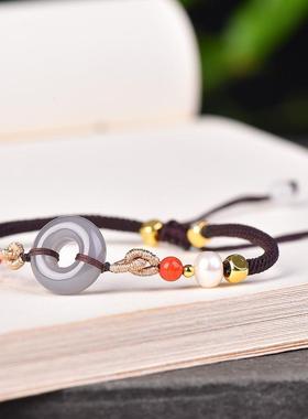 天然和田玉转运环手链