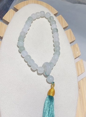 天然天山翠飘花老型珠手持