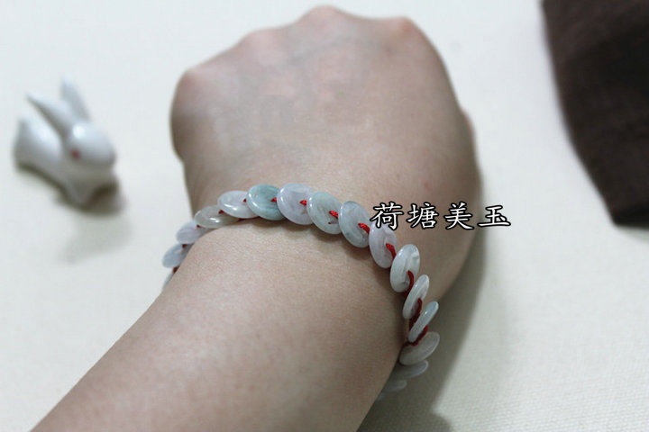 天然翡翠a货镂空金钱平安扣编织红绳手链 玉石玉器饰品男女款包邮,淘宝优惠券,粉丝福利购,淘宝优惠卷