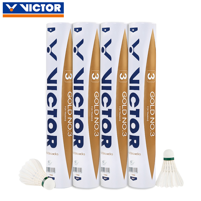 勝利 威克多 victor 羽毛球 金黃3號三號 耐打穩定鴨毛球 1桶包郵