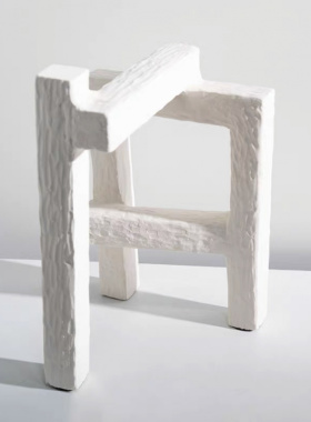 抽象建筑摆件树脂软装饰品样板间客厅玄关酒店电视柜博古架