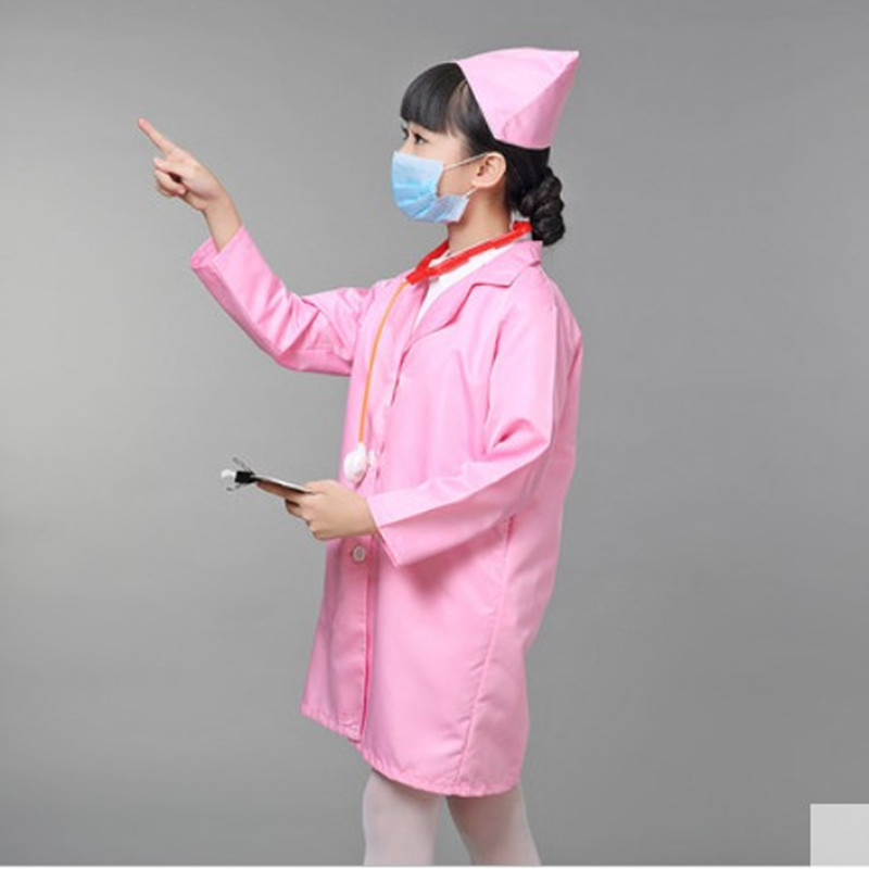 儿童小护士演出服装小孩大夫手术医生牙医衣服男女童白大褂表演服 - 图2