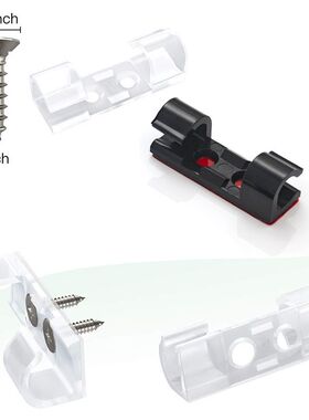 热销透明免打孔款线夹户外电缆夹带胶带光夹装饰夹自粘钩电线