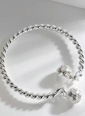 新款21铃铛手镯一步一响扭线双铃