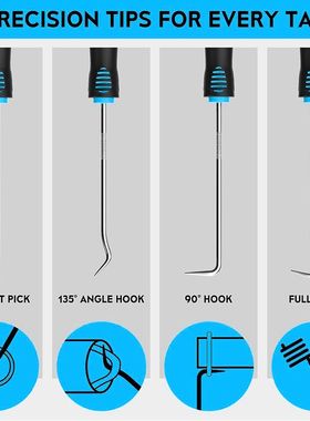 热销油封钩子起子4PCS勾子拉拔器O型密封圈维修汽保汽修工具